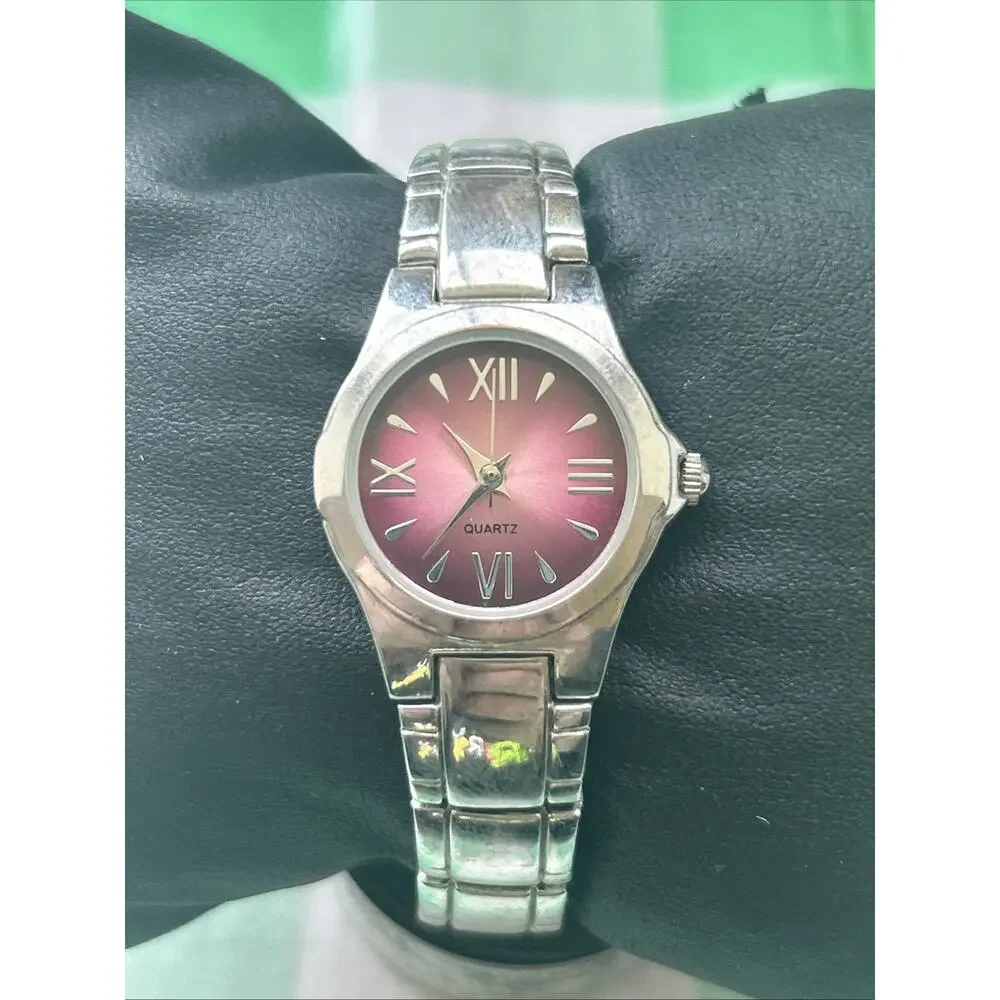 Silver Tone Purple Dial Women’s Quartz Watch